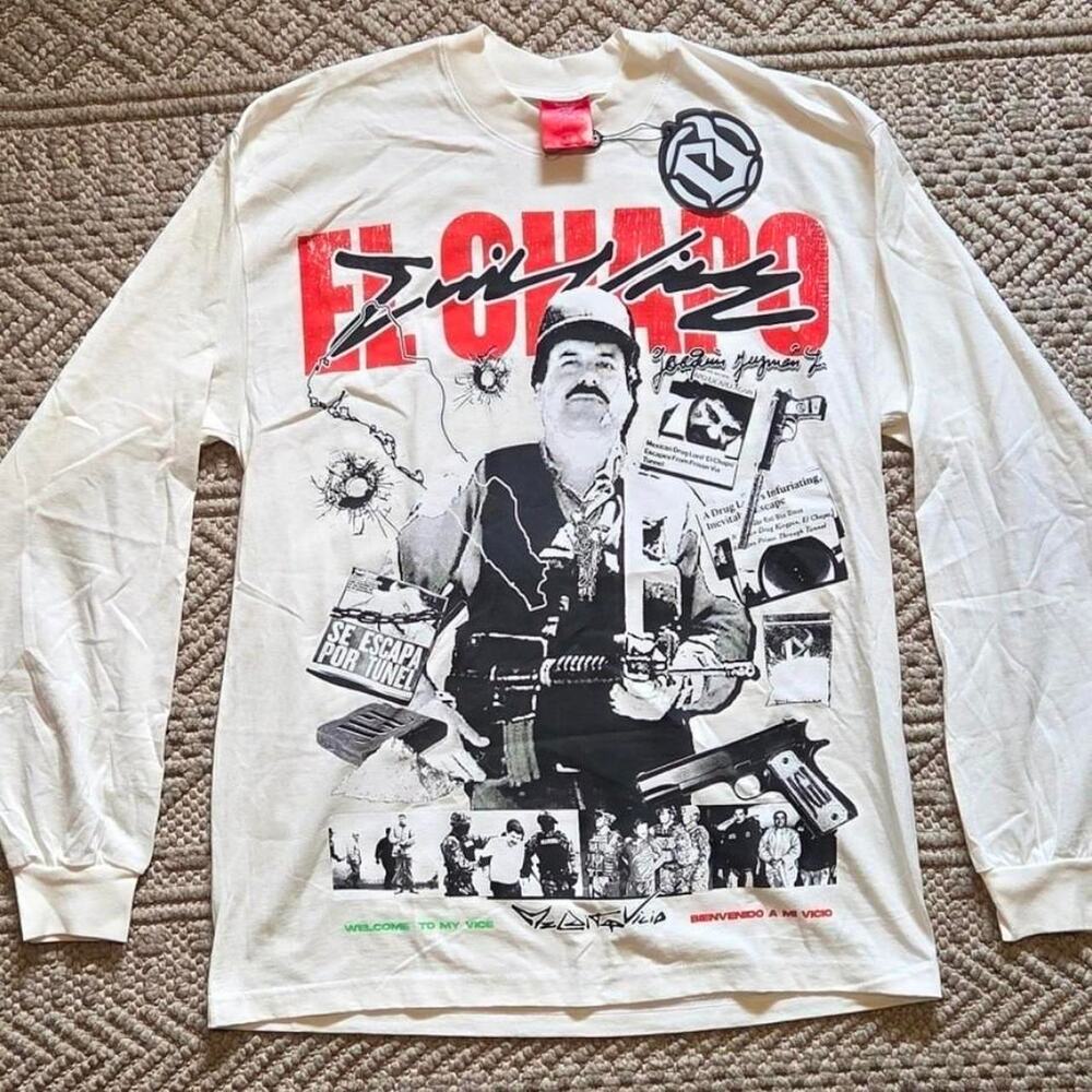 Evil Vice El Chapo Long Sleeve Tee Size Large
